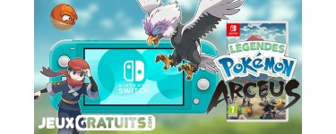 Jeux-Gratuits.com: 1 console de jeux Nintendo Switch Lite avec le jeu "Légendes Pokémon Arceus" à gagner