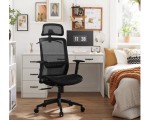 Cdiscount: Chaise de bureau SONGMICS avec cintre, appuie-tête, en tissu respirant, réglable à 76,99€