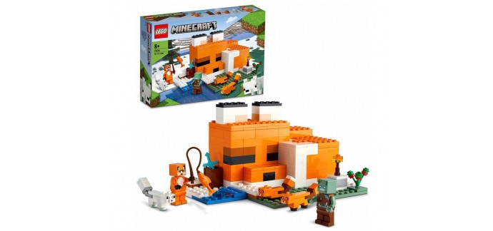 Amazon: LEGO Minecraft Le Refuge du Renard - 21178 à 16,99€