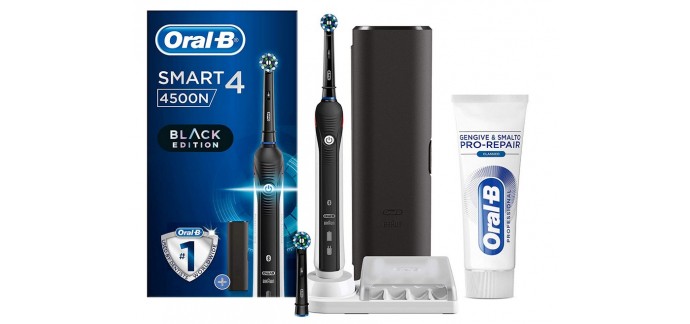 Amazon: Brosse à dents électrique Oral-B Smart 4 4500N Crossaction + dentifrice Gengive à 38,27€