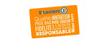 E.Leclerc: Jusqu'à 30% de remise sur vos courses en ticket E.Leclerc grâce à la carte de fidélité