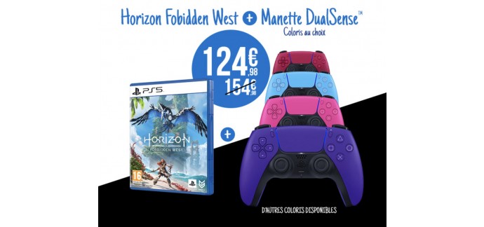 Micromania: Jeu Horizon Forbiden West sur PS5 + manette PS5 Dualsense à 124,98€
