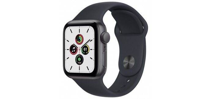 Amazon: Apple Watch SE 2021 40 mm avec bracelet sport à 259,99€