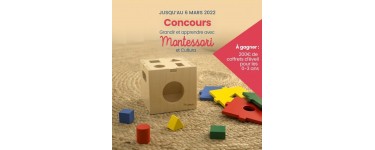 Cultura: Des lots de produits d'apprentissage Montessori à gagner