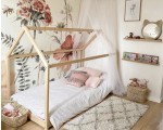 Cdiscount: Lit cabane enfant Montessori 90x190cm en bois pin massif naturel avec sommier en épicéa à 77,40€