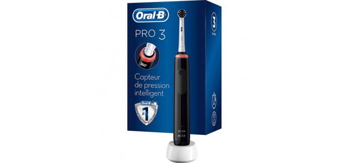 Amazon: Brosse à Dents Électrique Rechargeable Oral-B Pro 3 3000 à 39,99€