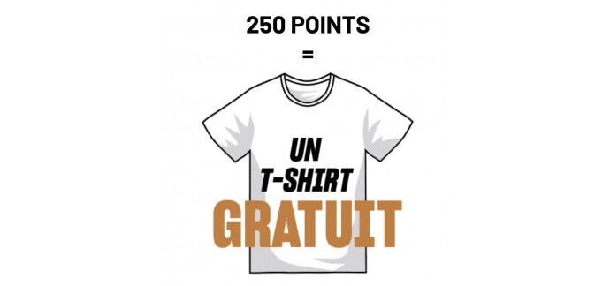 BZB: 250 points bizz cumulés = 1 t-shirt offert