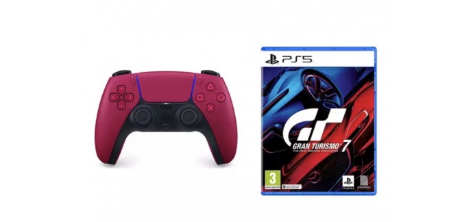 Cultura: 30€ de remise pour l'achat du jeu Gran Turismo 7 sur PS5 et 1 manette PS5 (coloris au choix)