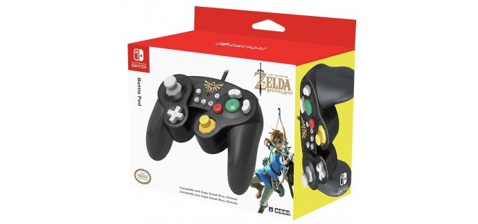 Amazon:  Manette officielle USB HORI Battle Pad (Zelda) style GameCube pour Nintendo Switch à 14,99€