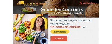 Qui Veut du Fromage: 5 cours de cuisine pour 2 personnes animés par l’influenceuse Alix Grousset à Paris à gagner