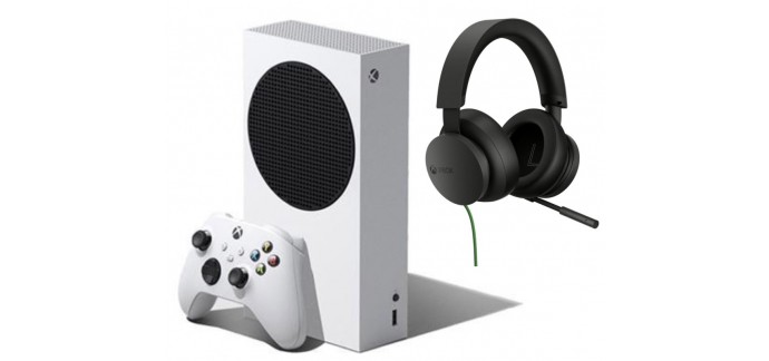 Fnac: Console Xbox One Series S + casque filaire Xbox officiel à 359,98€