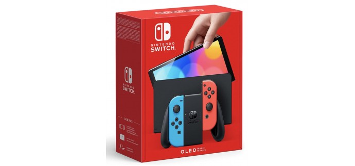 E.Leclerc: Console Nintendo Switch (Modèle OLED) avec Manettes Joy-Con Bleu Néon/Rouge Néon à 310,49€