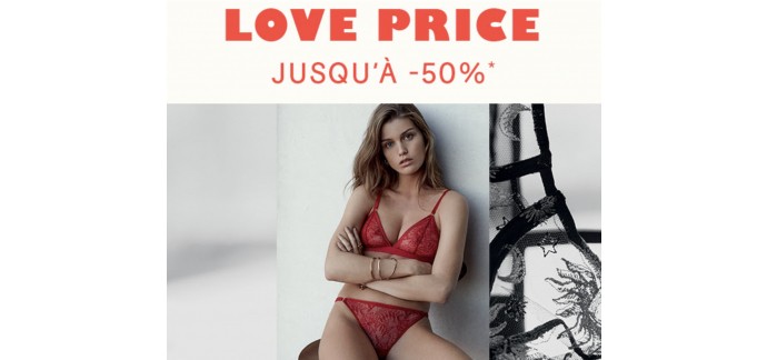 Etam: Love prices : jusqu'à -50% sur une sélection d'articles de lingerie et prêt-à-porter