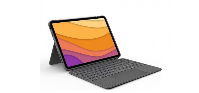 Amazon: Etui clavier Logitech Combo Touch iPad Air  - Azerty, Gris à 119,99€
