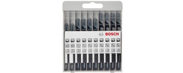 Amazon:  Jeu de lames de scie sauteuse Bosch Basic for Wood (10 pièces) à 5,59€