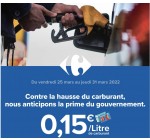 Carrefour: 0,15€ crédités sur votre Carte Carrefour par litre de carburant acheté