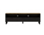 Cdiscount: Meuble TV Oxford - Style industriel, décor noir et chêne à 97,99€