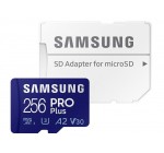 Amazon: Carte mémoire microSDXC Samsung Pro Plus MB-MD256KA/EU avec adaptateur SD - 256Go à 24,99€