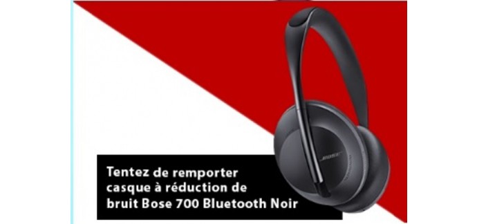 Rakuten: 1 casque à réduction de bruit Bose headphones 700 bluetooth Noir à gagner