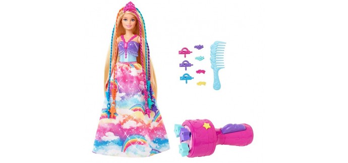 Amazon: Poupée Barbie Dreamtopia Princesse Tresses Magiques aux longs cheveux blonds à 12,50€