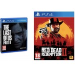 Amazon: Jeu The Last of Us Part II & Red Dead Redemption 2 sur PS4 à 33,99€
