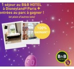 B&B Hôtels: 1 séjour à Disneyland Paris, 15 serviettes, 15 gourdes, 15 mugs, 15 tote bag à gagner