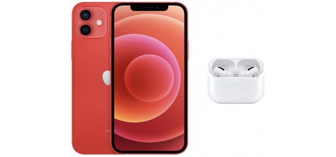 Amazon: Smartphone Apple iPhone 12 (64 Go) Red avec écouteurs sans fil AirPods Pro à 749€