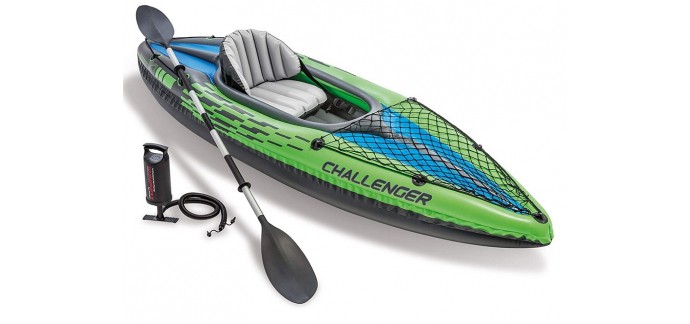 Amazon: Canoë Intex set kayak challenger pour 1 personne à 79€