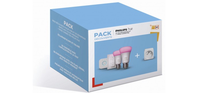 Darty: Pack découverte Ampoules connectées PHILIPS HUE à 119,99€