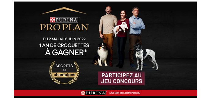 Purina: 2 lots d'un an de croquettes Purina Proplan pour votre chien ou votre chat à gagner