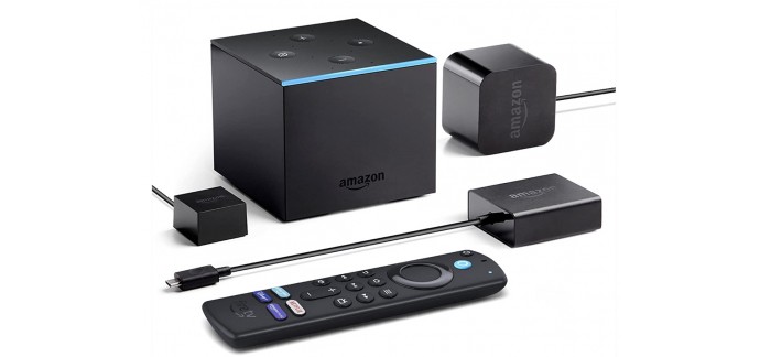 Amazon: Lecteur multimédia en streaming 4K Ultra HD Fire TV Cube - Mains-libres avec Alexa à 74,99€