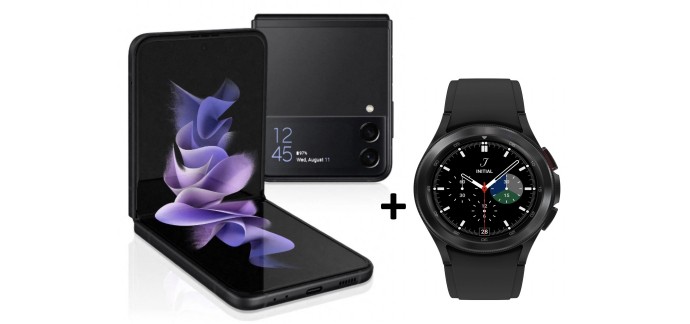 Darty:  Smartphone Samsung Galaxy Z FLIP 3 128 GB + Montre connectée Galaxy Watch 4 à 729€ (170€ via ODR)