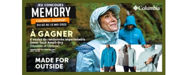 Ekosport: 2 vestes de randonnée Columbia à gagner