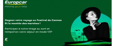 Europcar: 2 séjours pour 2 personnes à Cannes le 21 mai avec la montée des marches du Festival à gagner