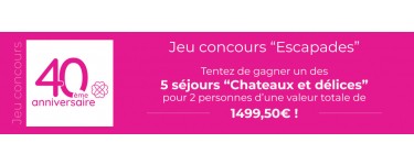 Françoise Saget: 5 coffrets Wonderbox "Châteaux et délices" à gagner