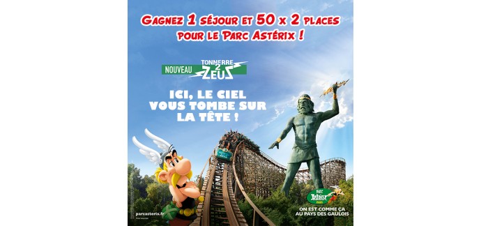Ouest France: 1 séjour de 2 jours pour 4 personnes + des entrées adulte au Parc Astérix à gagner