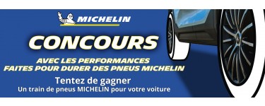 Michelin: 1 lot de 4 pneus Michelin pour voiture à gagner