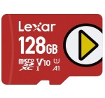 Amazon: Carte mémoire microSDXC UHS-I Lexar Play - 128Go, jusqu'à 150 Mo/s à 9,99€