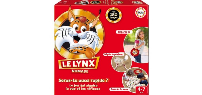 Amazon: Jeu de société éducatif Le Lynx Nomade à 8,70€