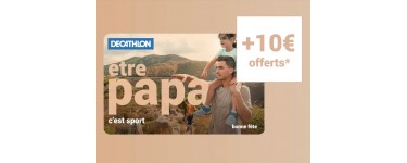 Decathlon: 10€ offerts pour l'achat d'une carte de 60€