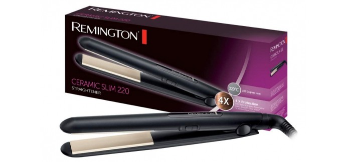Amazon: Lisseur Cheveux Remington S1510  - Revêtement Ceramic, 2 Niveaux de Température à 15,19€
