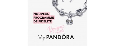 Pandora: 20% de réduction dès 99€ d'achat pour les membres au programme de fidélité My Pandora