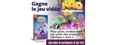 JDE: 5 jeux vidéo Switch "Kao the kangaroo" à gagner