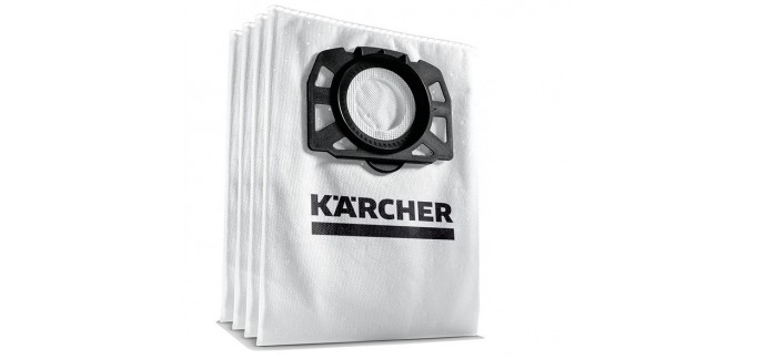 Amazon: Sachet filtre ouate Kärcher pour aspirateurs multifonctions eau et poussières (Lot de 4) à 8,99€ 