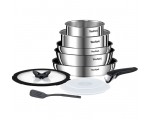 Auchan: Batterie de cuisine induction Tefal Emotion - 10 pièces, inox en solde à 69,95€