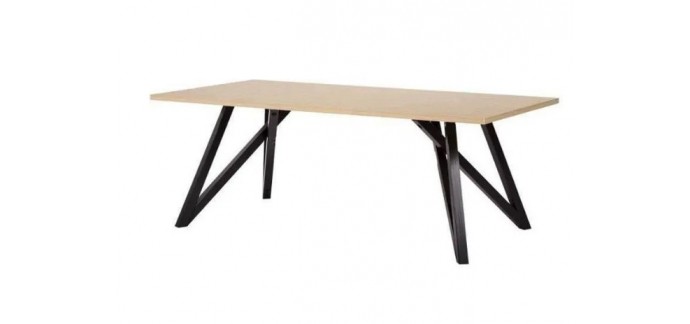 Cdiscount: Table basse rectangulaire Starlight - Noir et chêne en solde à 29,99€