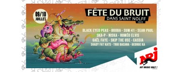NRJ: Des pass 2 jours pour le festival "Fête du Bruit" les 09 et 10 juillet à Saint-Nolff à gagner