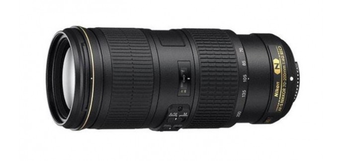 Fnac:  Objectif reflex Nikon AF-S FX Nikkor 70-200 mm f/4 G ED VR en solde à 869,99€
