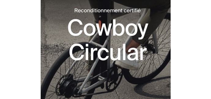 Cowboy: Jusqu'à -400€ sur les vélos électriques Cowboy reconditionnés grâce à l'offre Circular