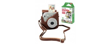 Conforama: Pack appareil photo instantané + film + étui instax pack mini 9 blanc à 50,03€